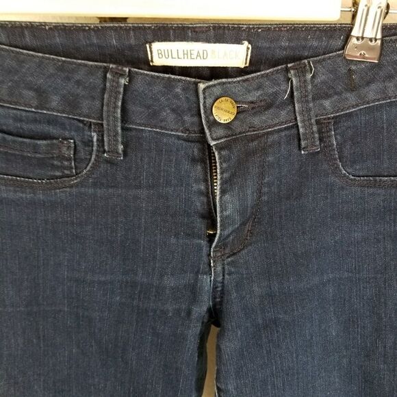 Bullhead black dark wash blue denim jean legging - Picture 7 of 8